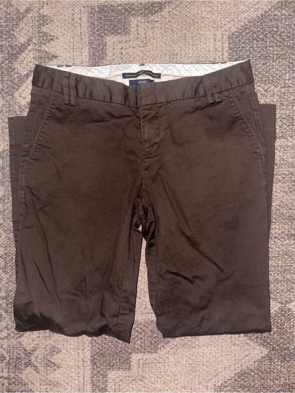 GAP Women's Ankle-Length Cropped Pants in Dark Brown - Picture 2 of 6